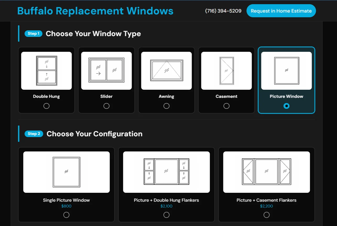 Choose your window configuration.