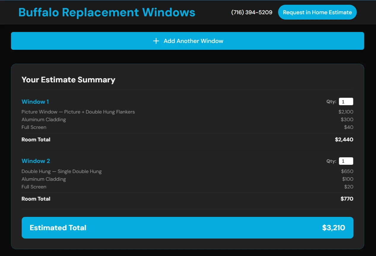 See your Instant Online Window Quote